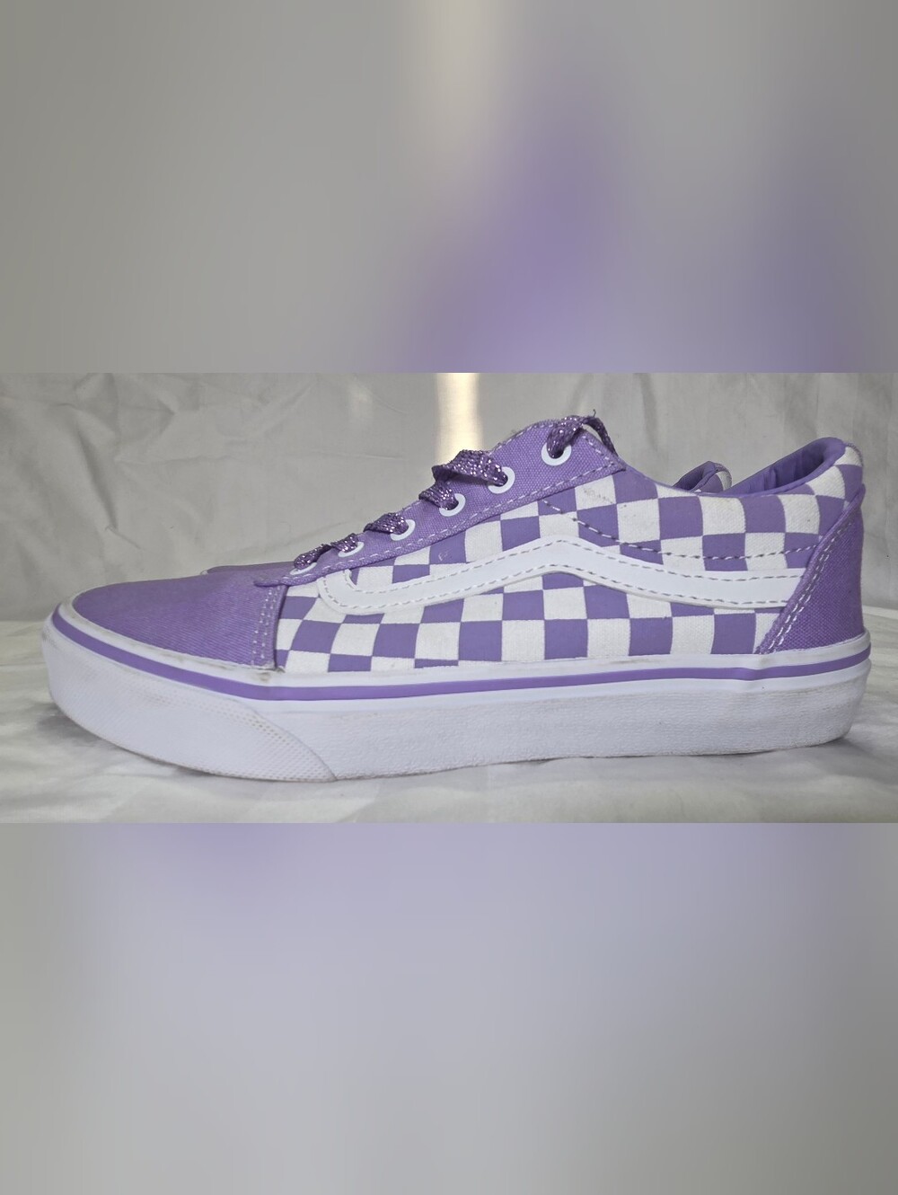 Vans Checkerboard Lavender Low Top Sneakers - Picture 6 of 10